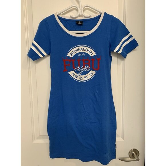 Fubu Blue T-shirt Dress Large - Picture 1 of 10
